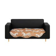 SOGA Two-Seater Orange Horse Print 90x180cm Throw Blanket Sofa Cover