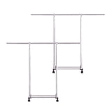 SOGA 2X 180cm Stainless Steel Floor-Standing Clothes Rack - Durable and Space-Saving Laundry Organizer