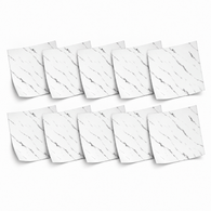 SOGA Peel & Stick Floor and Wall Tiles 30 x 30cm 10 Pack White Faux Marble