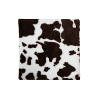 SOGA Coffee Cowhide Cushion Plush Seat Back Pillow