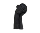 SOGA 38cm Black Head Sculpture – Minimalist Resin Decor