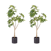SOGA 2X 120cm Artificial Natural Green Schefflera Dwarf Umbrella Tree Fake Tropical Indoor Plant Home Office Decor