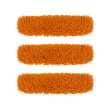 SOGA 3X 60x12 Orange Microfiber Flat Mop Floor Cleaning Pads Rotating Dust Remover