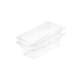 SOGA 100mm Clear Gastronorm GN Pan 1/3 Food Tray Storage Bundle of 2