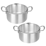 SOGA 2X Stainless Steel 32cm Casserole With Lid Induction Cookware