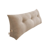 SOGA 100cm Beige Triangular Wedge Bed Pillow Headboard Backrest Bedside Tatami Cushion Home Decor