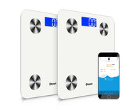 SOGA 2X Wireless Bluetooth Digital Body Fat Scale Bathroom Health Analyser Weight White