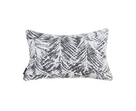 SOGA 35cm Modern Charcoal Palm Leaf Print Contemporary Throw Pillow