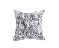 SOGA 50cm Modern Charcoal Palm Leaf Print Contemporary Throw Pillow