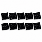 SOGA Peel & Stick Floor and Wall Tiles 60 x 60cm 10 Pack Black Faux Marble