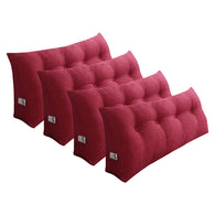 SOGA 4X 120cm Rose Red Triangular Wedge Bed Pillow Headboard Backrest Bedside Tatami Cushion Home Decor