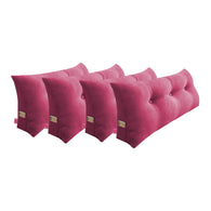 SOGA 4X 100cm Red Triangular Wedge Bed Pillow Headboard Backrest Bedside Tatami Cushion Home Decor