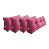 SOGA 4X 100cm Red Triangular Wedge Bed Pillow Headboard Backrest Bedside Tatami Cushion Home Decor