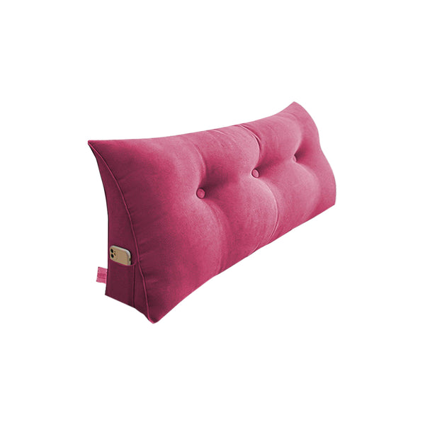 SOGA 100cm Pink Triangular Wedge Bed Pillow Headboard Backrest Bedside Tatami Cushion Home Decor