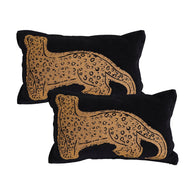 SOGA 2X 30cm Modern Charcoal Gray Leopard Pattern Throw Pillow