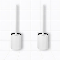 SOGA 2X 27cm Wall-Mounted Toilet Brush with Holder Bathroom Cleaning Scrub White