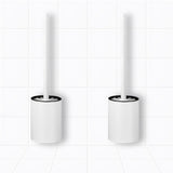 SOGA 2X 27cm Wall-Mounted Toilet Brush with Holder Bathroom Cleaning Scrub White