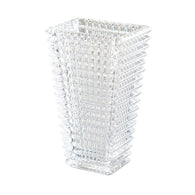 SOGA 22.5cm Handcrafted Clear Glass Vase, Classic Design for Home Decor