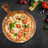 SOGA 42cm Round Premium Wooden Acacia Cutting Board Charcuterie Paddle