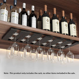 SOGA 2X 64cm Wine Glass Holder Hanging Stemware Storage Organiser Kitchen Bar Restaurant Decoration