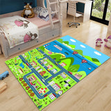 SOGA 120cm Kids Rug Street Map Play Mat Educational Baby Theme Park Area Rugs