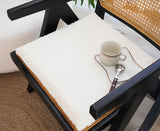 SOGA 2X  White Chevron Square Cushion Soft Leaning Plush Backrest Throw Seat Pillow