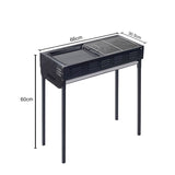 SOGA 66cm Portable Folding Thick Box-Type Charcoal Grill for Outdoor BBQ Camping