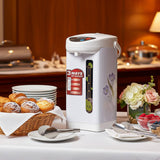 SOGA 2X 4.2L White Plastic Exterior Electric Thermal Pot Dispenser with 3 Dispensing Modes