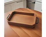 SOGA 28.3x20.1x5cm Paulownia Wood Serving Tray