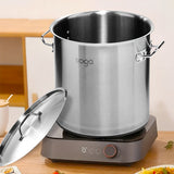 SOGA Stock Pot 50Lt Top Grade Thick Stainless Steel Stockpot 40CM 18/10