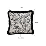 SOGA 45cm Pillow French Cover Style Floral Jacquard Woven Decorative Fringe Throw Pillow