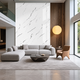 SOGA Peel & Stick Floor and Wall Tiles 60 x 60cm 10 Pack White Faux Marble