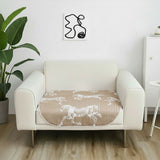 SOGA One-Seater Beige Horse Print 90x90cm Throw Blanket Sofa Cover