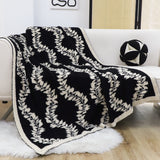 SOGA 130x170cm Throw Blanket Retro Vine Pattern Casual Stylish Cozy