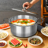 SOGA Stainless Steel Casserole With Lid Induction Cookware 32cm