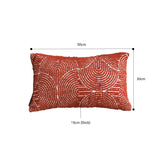 SOGA 2X 30cm Orange Cinnabar Pillow Perfect Burnt Corded Lumbar Throw Pillow