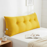SOGA 120cm Yellow Triangular Wedge Bed Pillow Headboard Backrest Bedside Tatami Cushion Home Decor