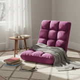 SOGA 2X Floor Recliner Folding Lounge Sofa Futon Couch Folding Chair Cushion- Magenta
