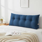 SOGA 120cm Blue Triangular Wedge Bed Pillow Headboard Backrest Bedside Tatami Cushion Home Decor