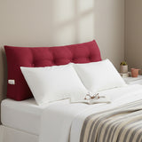 SOGA 2X 120cm Rose Red Triangular Wedge Bed Pillow Headboard Backrest Bedside Tatami Cushion Home Decor