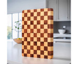 SOGA 39cm Premium Checkered Pattern Wooden Multi-Wood Cutting Board