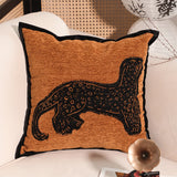 SOGA 2X 45cm Stylish Golden Yellow Black Leopard Pattern Throw Pillow
