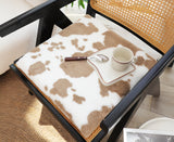 SOGA Brown Cow Print Cushion Plush Seat Back Pillow