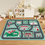 SOGA 120cm Kids Rug Street Map Play Mat Educational Baby Theme Park Area Rugs