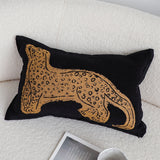 SOGA 2X 30cm Modern Charcoal Gray Leopard Pattern Throw Pillow