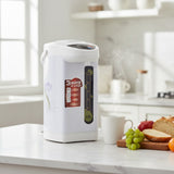 SOGA 2X 3.8L White Plastic Exterior Electric Thermal Pot Dispenser with 3 Dispensing Modes