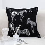 SOGA 2X 45cm Black Light Luxury Zebra Cushion Decorative Square Pillow Living Room Home Decor