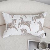 SOGA 2X 35cm White Decorative Horse Pattern Cushion Throw Pillow