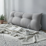 SOGA 100cm Silver Triangular Wedge Bed Pillow Headboard Backrest Bedside Tatami Cushion Home Decor
