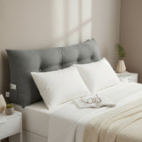 SOGA 2X 120cm Grey Triangular Wedge Bed Pillow Headboard Backrest Bedside Tatami Cushion Home Decor